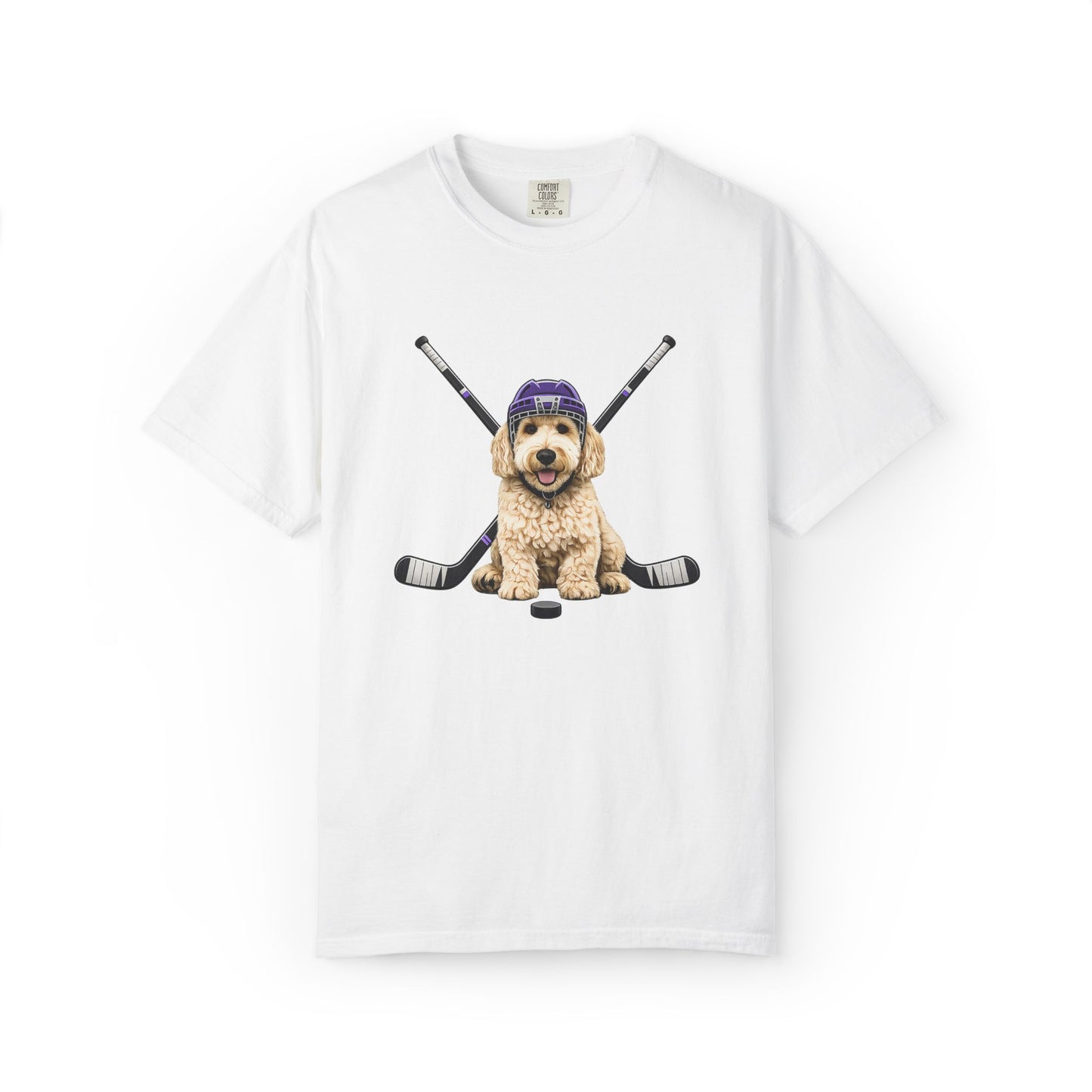 Ice Hounds Golden Doodle (Purple Helmet) Hockey Tee