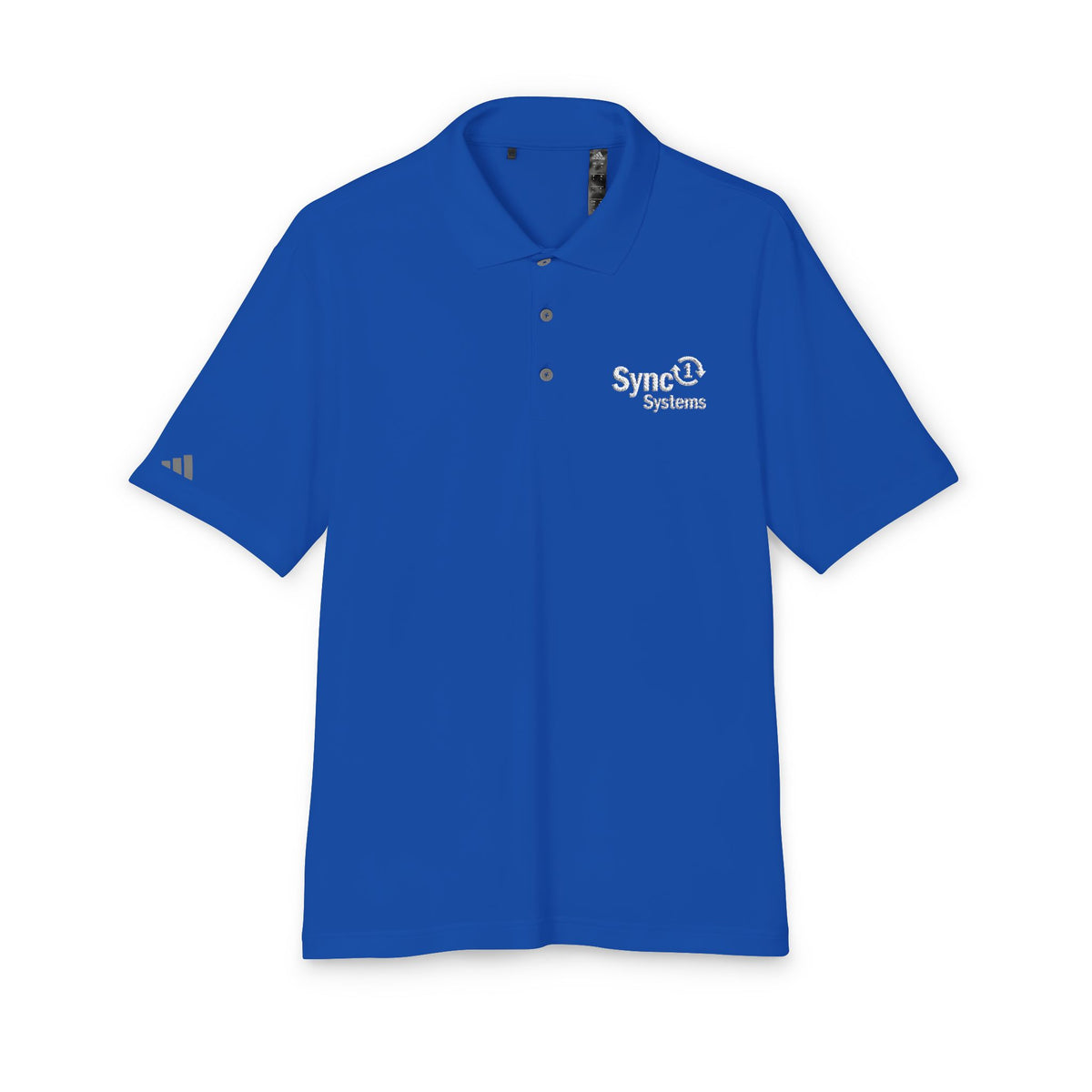 Blue Performance Polo - Sync 1 Systems Logo Shirt