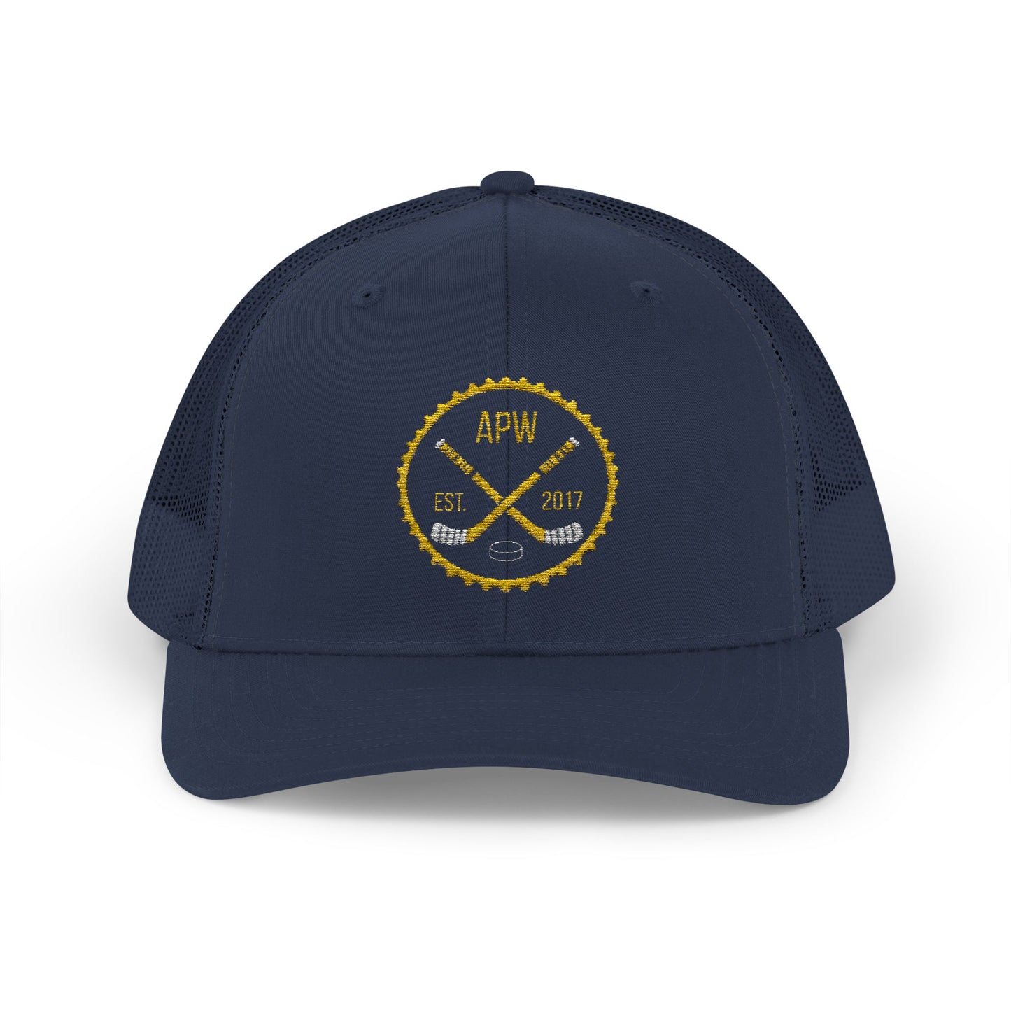 APW Beer League Hockey Vintage Badge Hat - Retro Trucker