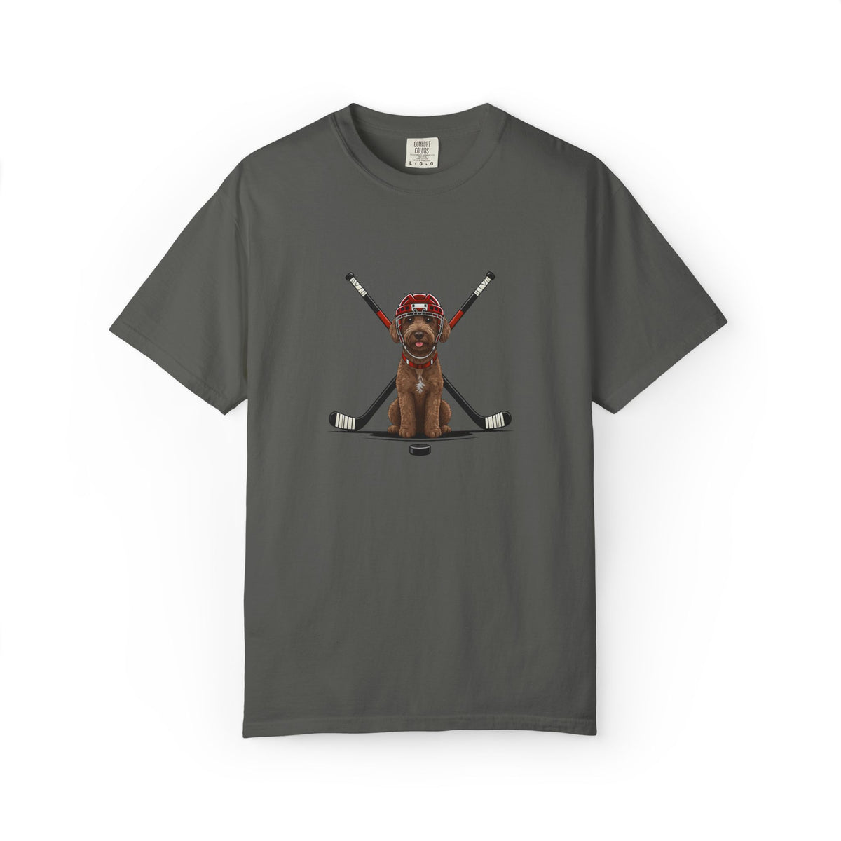 Ice Hounds Australian Labradoodle (Red Helmet) Hockey Tee