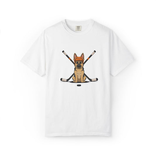 Ice Hounds German Shepard (Orange Helmet) Hockey Tee