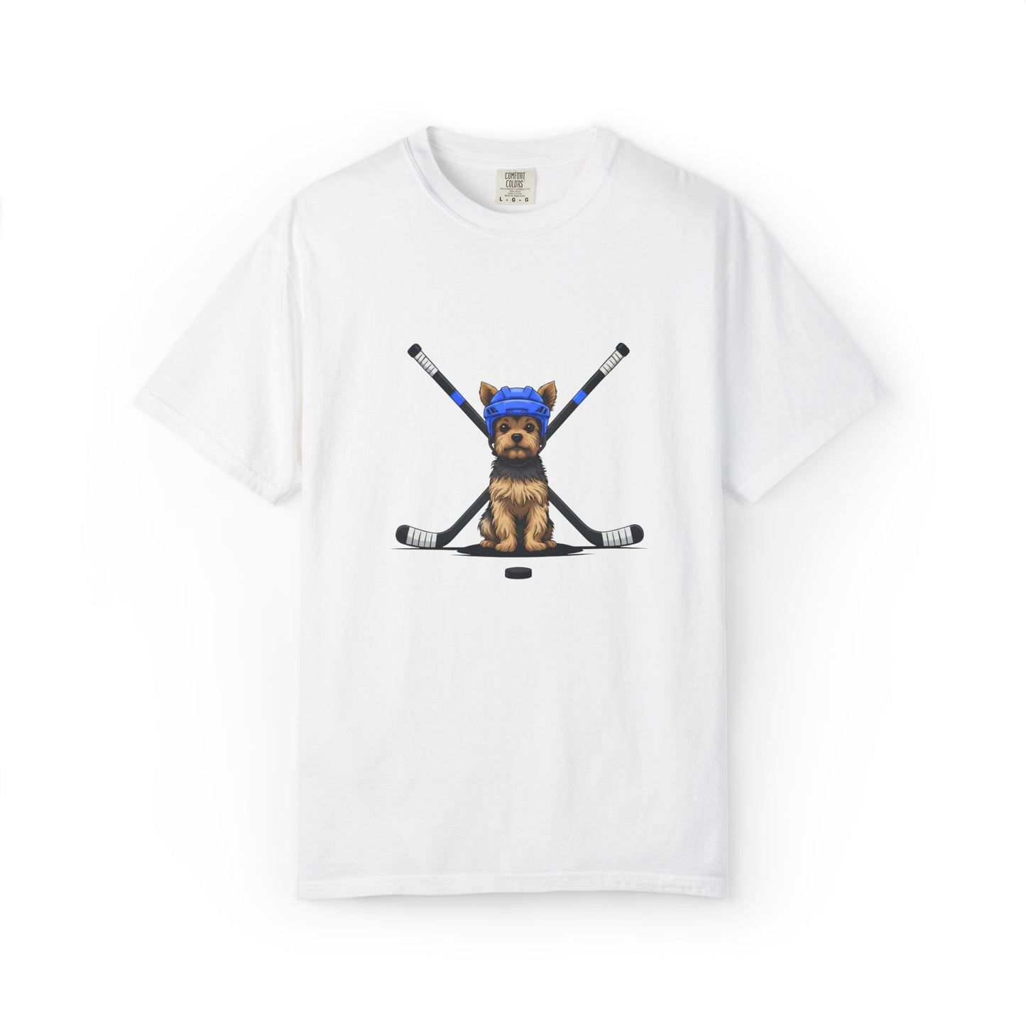 Ice Hounds Yorkshire Terrier (Blue Helmet) Hockey Tee