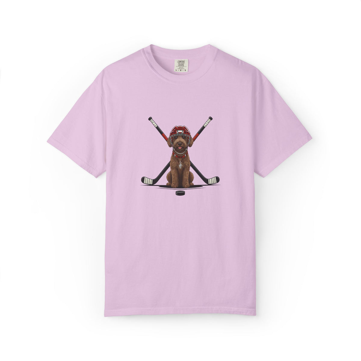 Ice Hounds Australian Labradoodle (Red Helmet) Hockey Tee