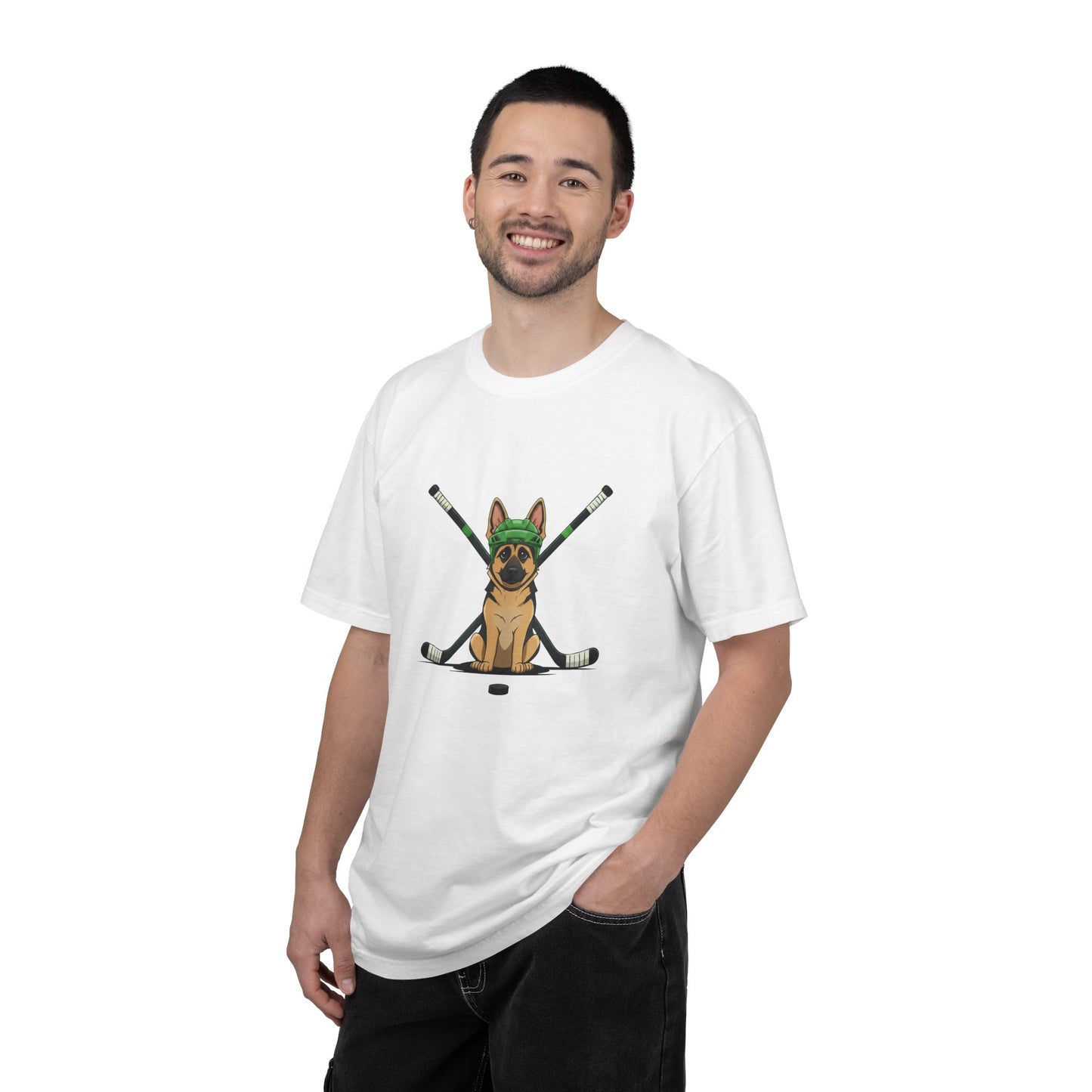 Ice Hounds German Shepard (Green Helmet) Hockey Tee