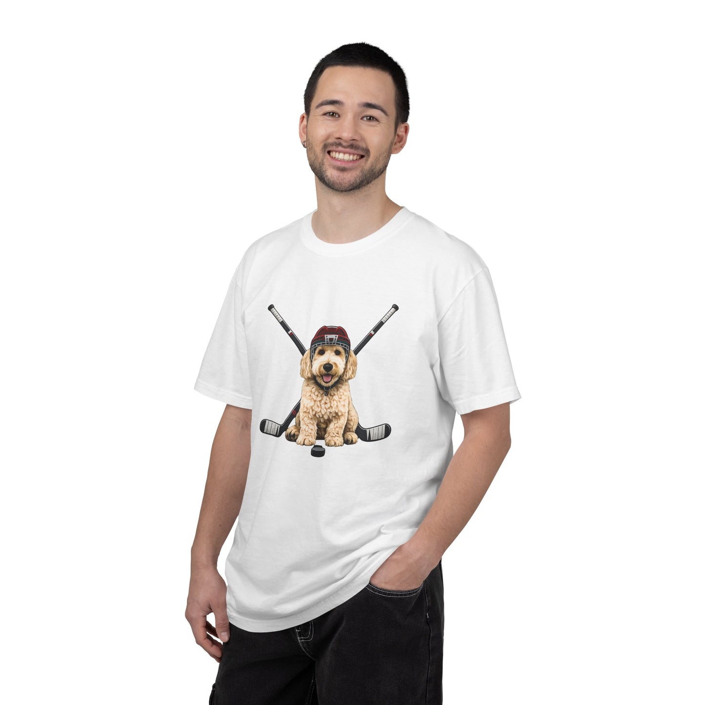Ice Hounds Golden Doodle (Red Helmet) Hockey Tee