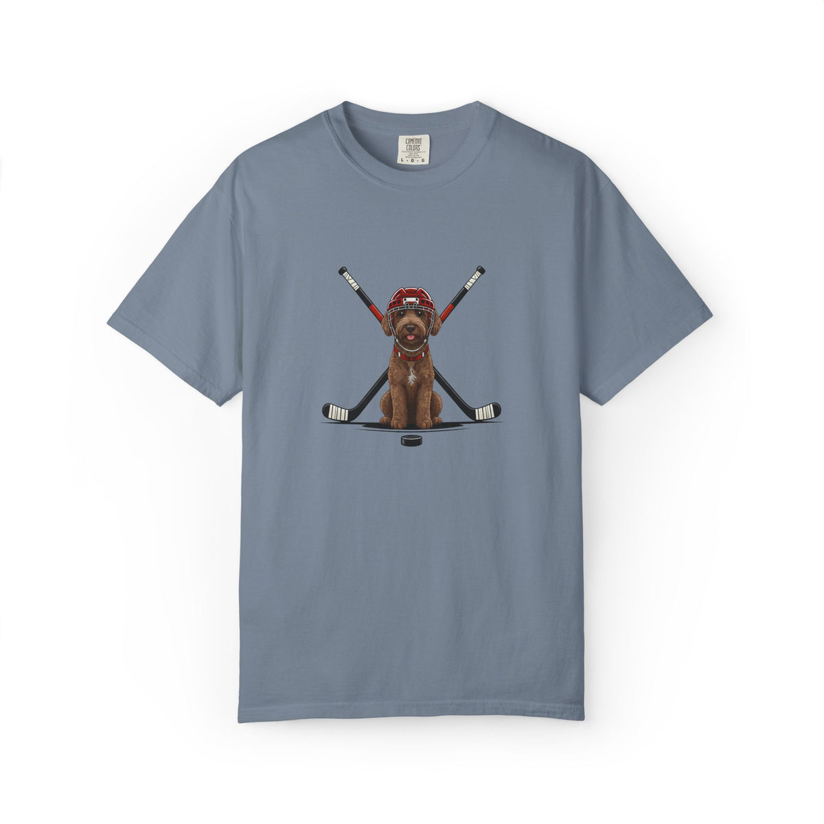 Ice Hounds Australian Labradoodle (Red Helmet) Hockey Tee
