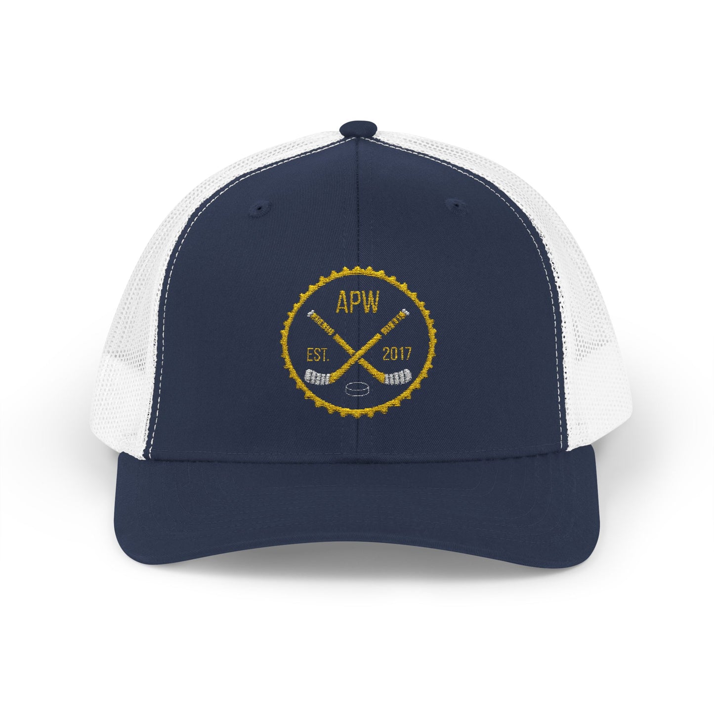 APW Beer League Hockey Vintage Badge Hat - Retro Trucker