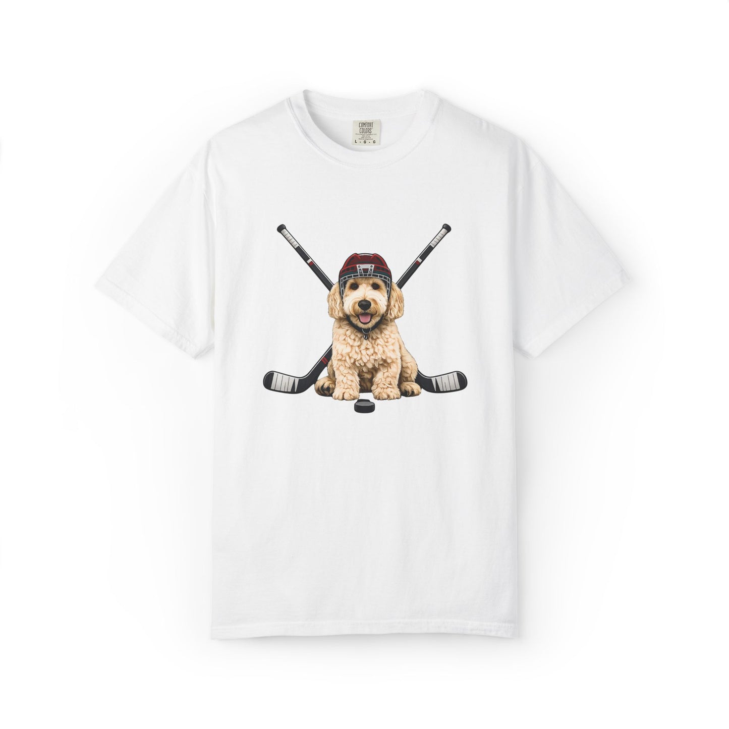 Ice Hounds Golden Doodle (Red Helmet) Hockey Tee