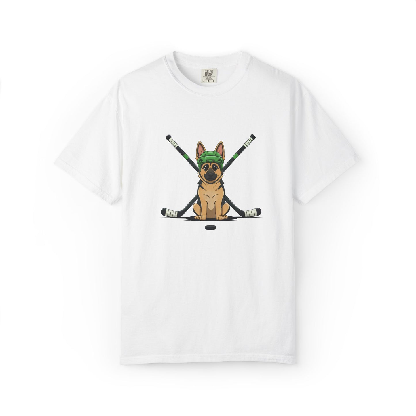 Ice Hounds German Shepard (Green Helmet) Hockey Tee