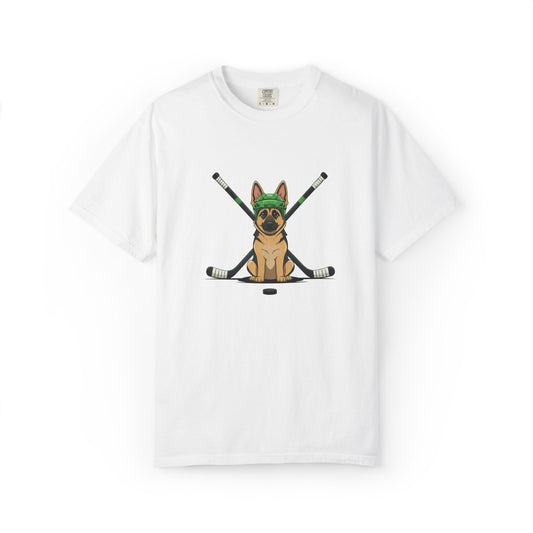 Ice Hounds German Shepard (Green Helmet) Hockey Tee