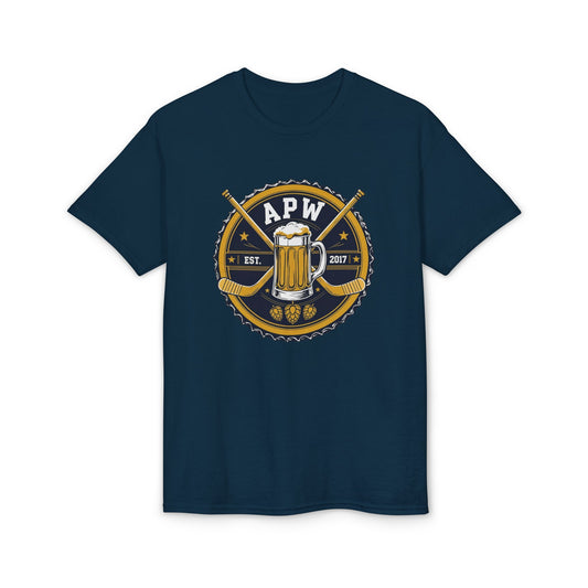 APW Beer League Hockey Vintage Badge Tee - Performance Blend