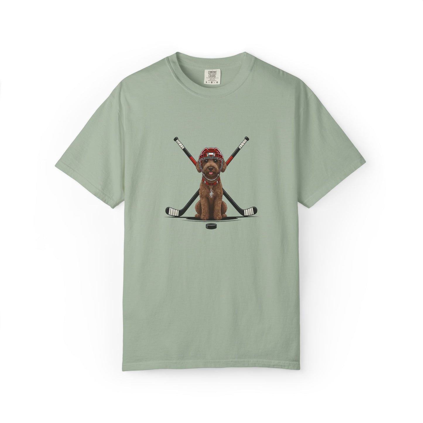 Ice Hounds Australian Labradoodle (Red Helmet) Hockey Tee