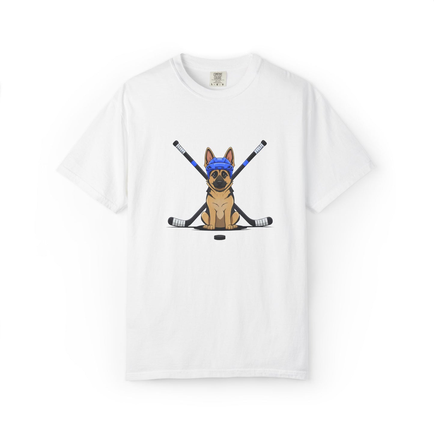 Ice Hounds German Shepard (Blue Helmet) Hockey Tee