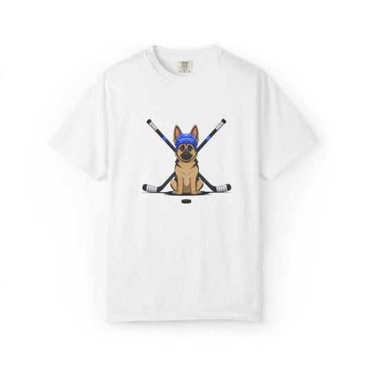 Ice Hounds German Shepard (Blue Helmet) Hockey Tee
