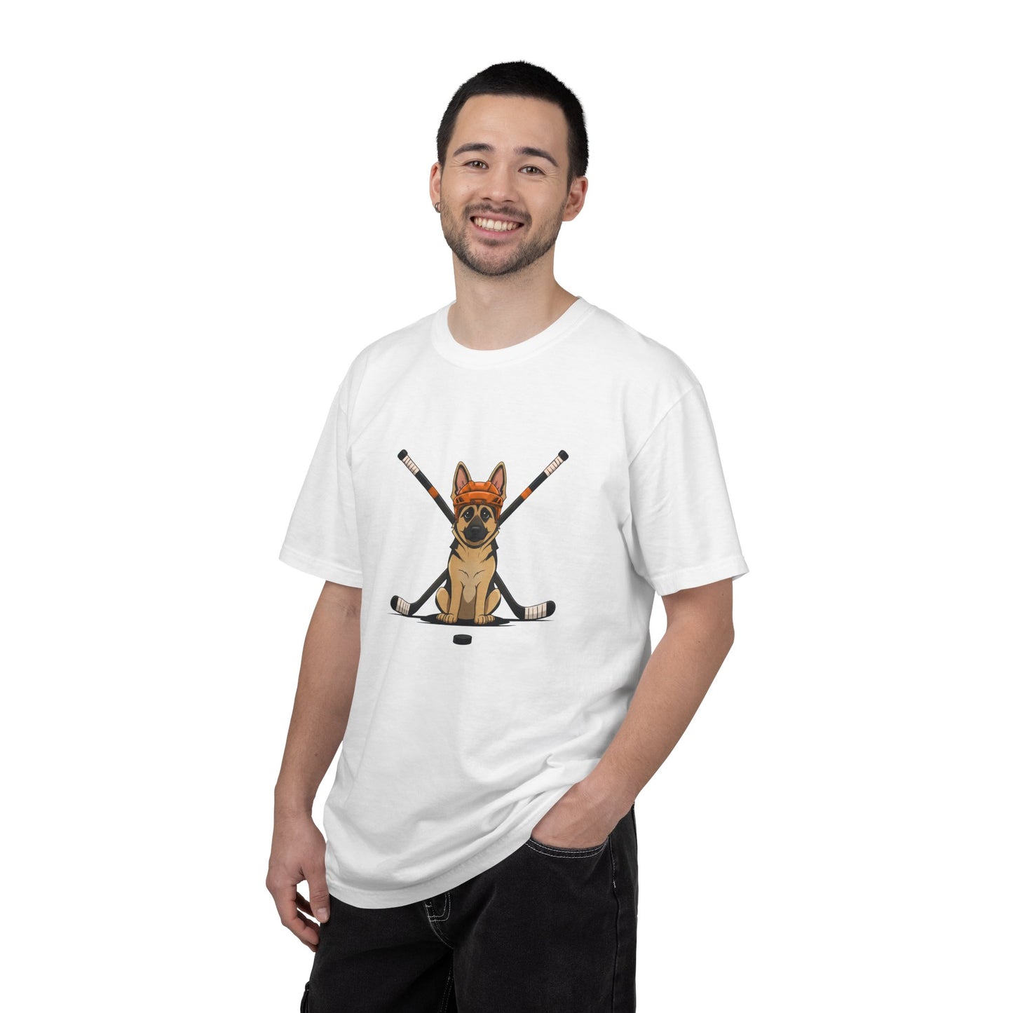 Ice Hounds German Shepard (Orange Helmet) Hockey Tee
