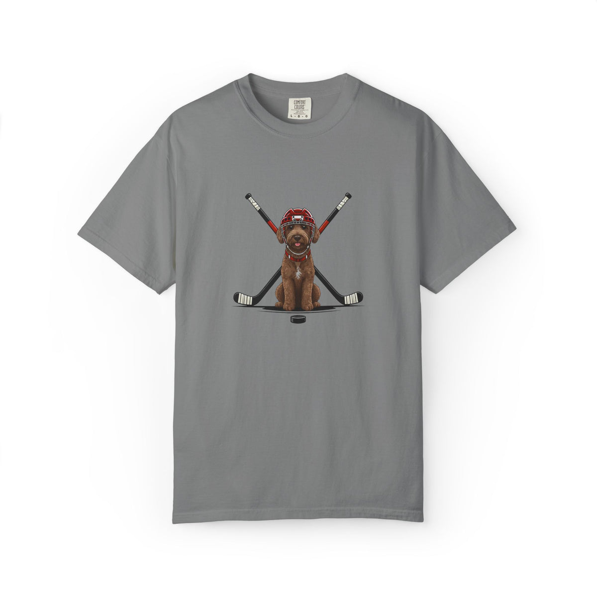 Ice Hounds Australian Labradoodle (Red Helmet) Hockey Tee